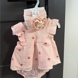 Charming Pink Floral Diaper Cover Set